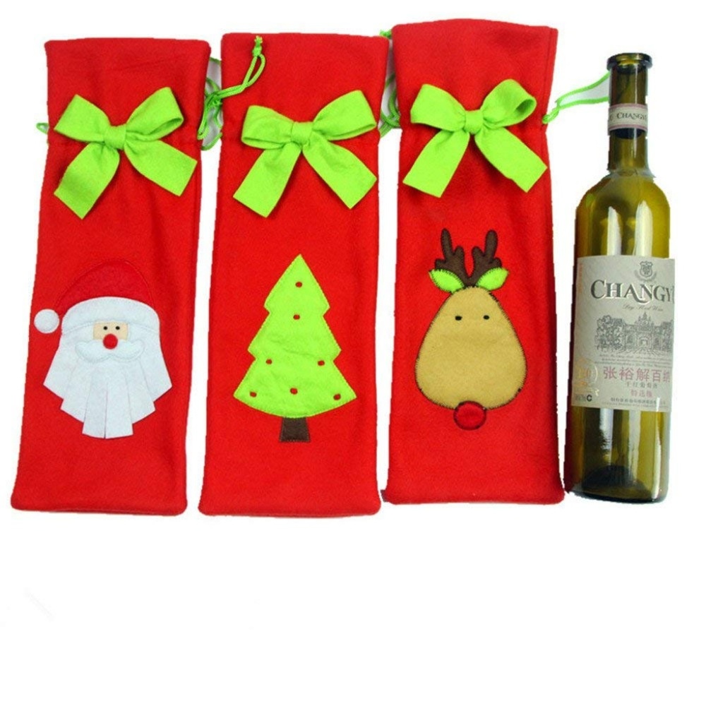 3pcs Santa Claus Wine Bottle Cover bags - Picture 7 of 7